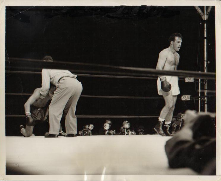Rare Disque 78 Tours Boxe Marcel Cerdan Vs Zale 1948